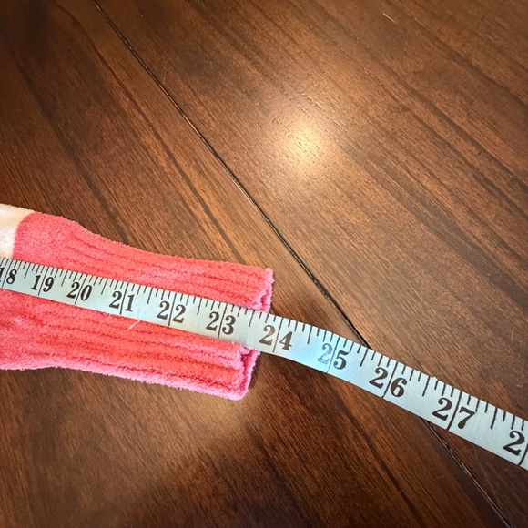 bebe pinky peach and white turtleneck striped soft cozy sweater, Size Large - Picture 9 of 12